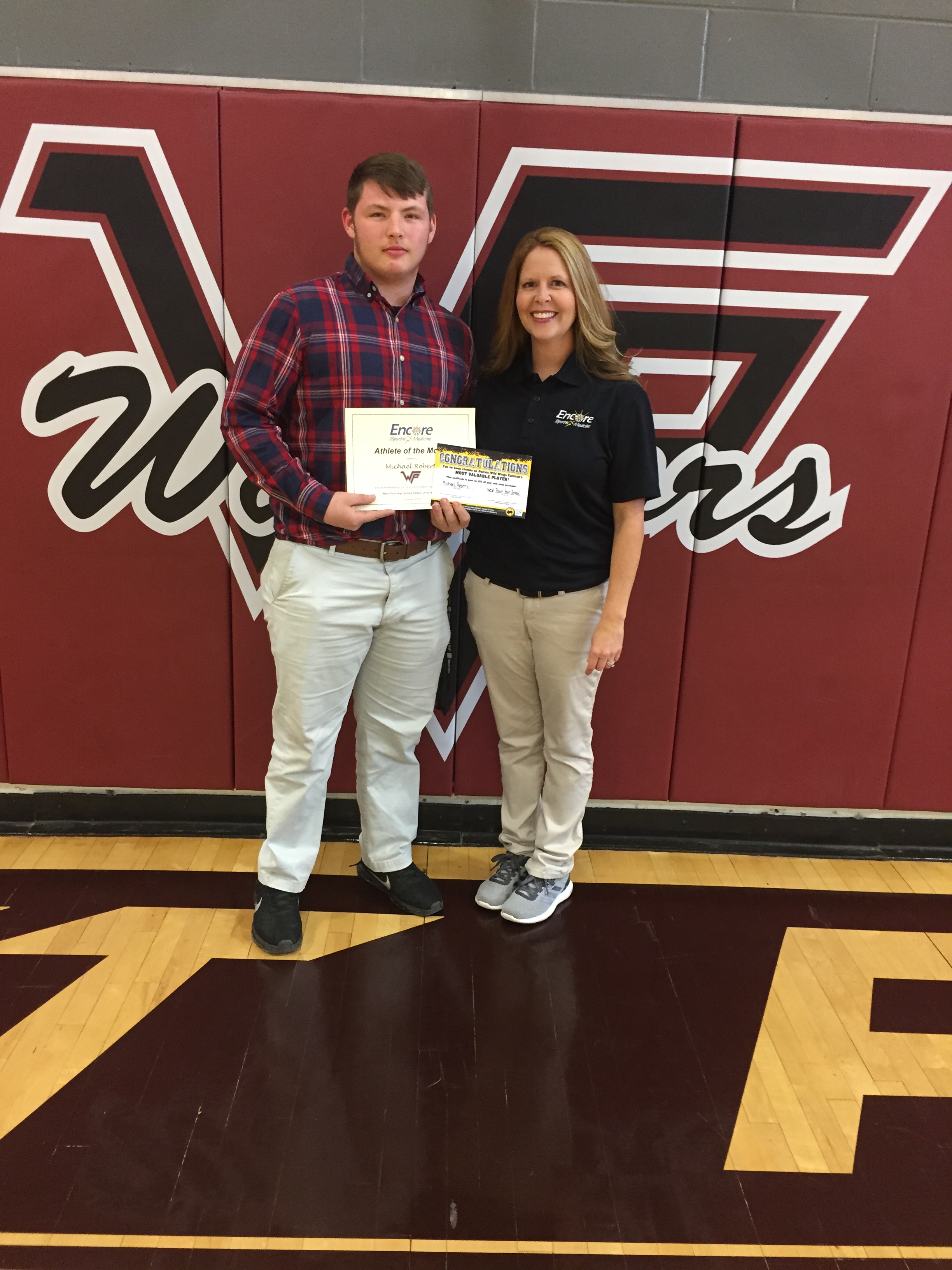 Michael Roberts is Athlete of the Month for West Point High School and Encore Rehabilitation-Cullman #EncoreRehab