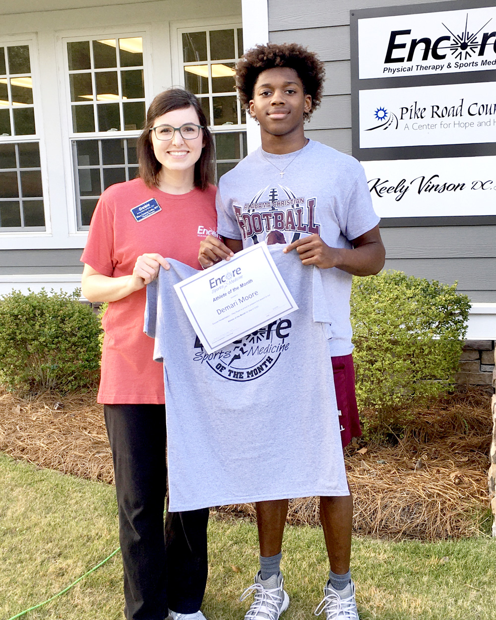 Demari Moore is Athlete of the Month for #EncoreRehab Pike Road